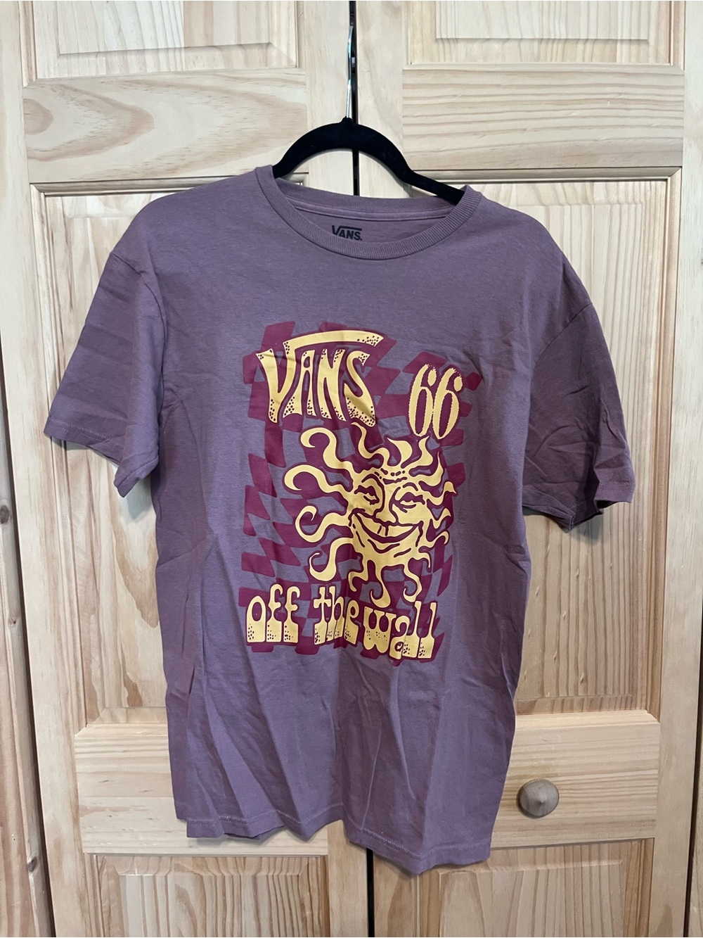 Vans Men's Mauve and Yellow Graphic Tee